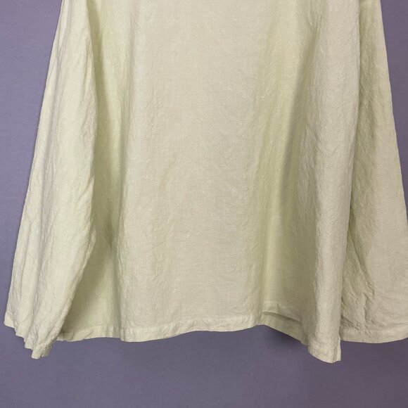 Eileen Fisher Top Long Sleeve Button-Up Pocket Single Pocket Pale Lime Green 2X - Picture 7 of 16